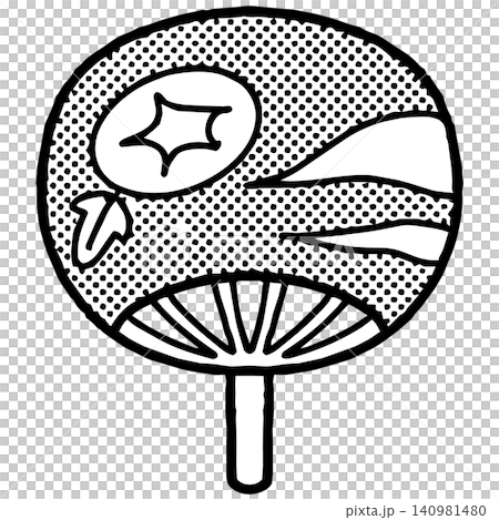 可愛的粉絲圖示(單色),可用於信件中。 可愛的粉絲圖示(單色),可用於信件中。 140981480