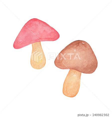 水彩で描いたきのこのイラスト 水彩で描いたきのこのイラスト 140982302