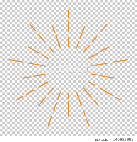 Circular, orange, lined sunburst Circular, orange, lined sunburst 140982998