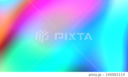 ホログラムレインボーのなめらかグラデーション背景 140983114