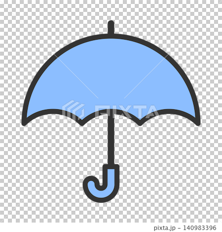 雨と傘の天気アイコン 140983396