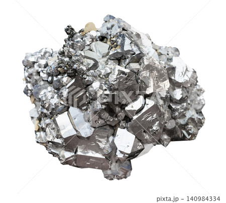 crystalline sphalerite and galena rock isolated crystalline sphalerite and galena rock isolated 140984334