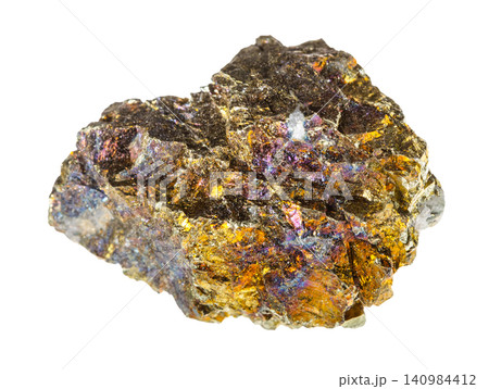 natural chalcopyrite rock isolated on white natural chalcopyrite rock isolated on white 140984412