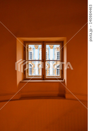 view of palace though window in Pushkin town view of palace though window in Pushkin town 140984463