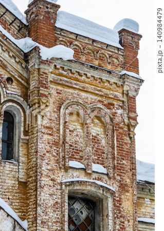 brick tower of abandoned factory building 140984479