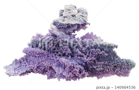 botryoidal chalcedony (grape agate) rock isolated 140984536