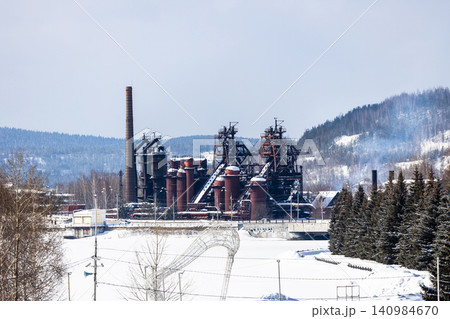 old Demidov metallurgical factory in Nizhny Tagil old Demidov metallurgical factory in Nizhny Tagil 140984670
