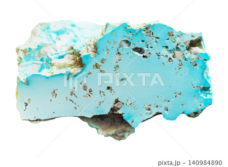 natural polished turquoise rock isolated 140984890