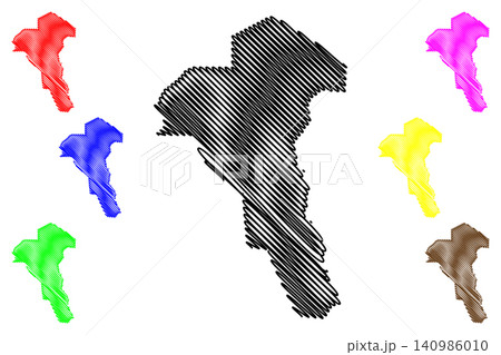 Unity state (States of South Sudan, Greater Upper Nile Region) map vector illustration, scribble sketch Western Upper Nile map 140986010