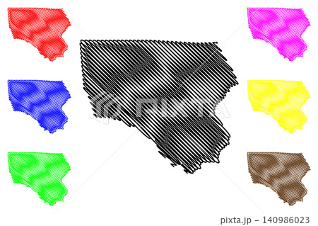 North Kordofan state (Republic of the Sudan, North Sudan) map vector illustration, scribble sketch North Kordofan map 140986023