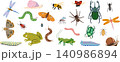Cute insect and bug collection vector illustration set 140986894