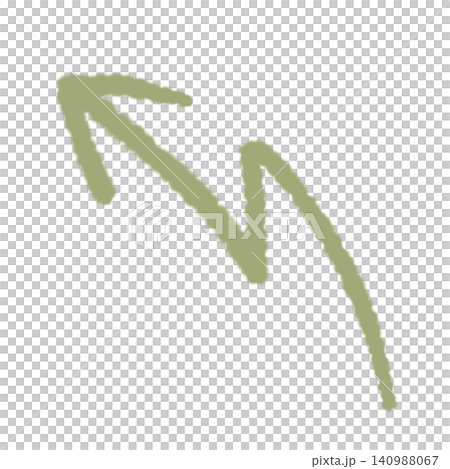 カーキの手描き矢印 140988067