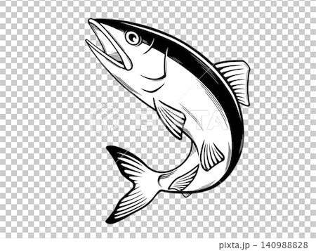 綺麗な水に住む魚の鮎(あゆ)のイラスト 綺麗な水に住む魚の鮎(あゆ)のイラスト 140988828