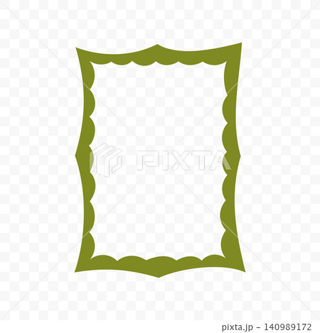 Playful Green Scalloped Border Playful Green Scalloped Border 140989172