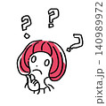 疑問に思う女の子 140989972