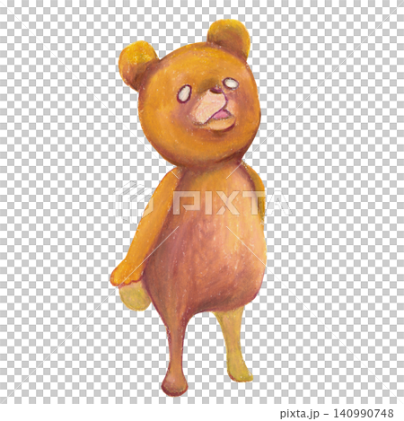 Oil pastel painting of a bear 140990748