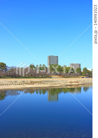 愛知県岡崎市、乙川周辺の風景 愛知県岡崎市、乙川周辺の風景 140991023