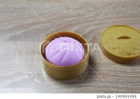Anti-stress toy in a box on a table top view Anti-stress toy in a box on a table top view 140991498