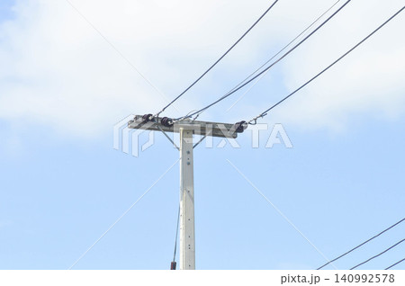 electricity pole , cloud and sky electricity pole , cloud and sky 140992578