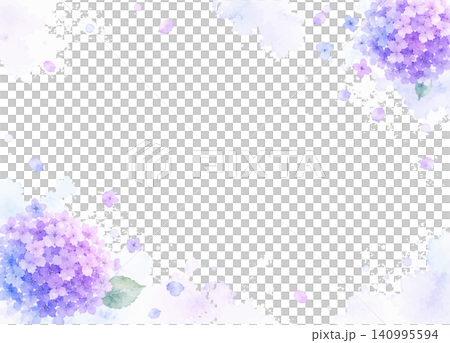 水彩風格的背景圖片,繡球花瓣隨風飄舞。 水彩風格的背景圖片,繡球花瓣隨風飄舞。 140995594