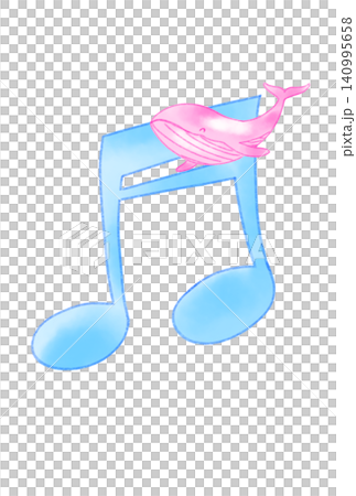 Musical note with a whale Musical note with a whale 140995658