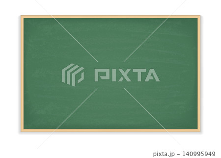 Blank Green Chalkboard with Wooden Frame Blank Green Chalkboard with Wooden Frame 140995949