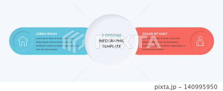 Horizontal Choice Diagram with Two Options 140995950