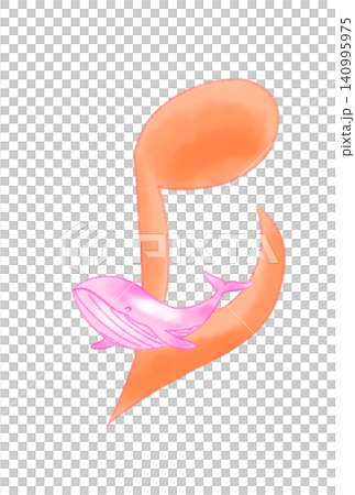 Musical note with a whale Musical note with a whale 140995975