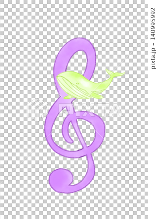 Musical note with a whale Musical note with a whale 140995992