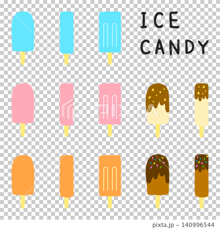 A set of colorful ice pop illustrations that can be used for menus and POP displays. A set of colorful ice pop illustrations that can be used for menus and POP displays. 140996544