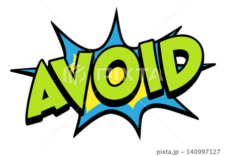 AVOID Comic Book Pop Art Starburst Burst Graphic 140997127
