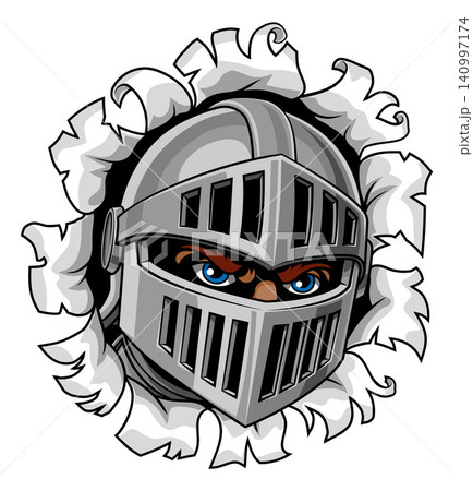 Medieval Knight Armour Cartoon Sports Team Mascot Medieval Knight Armour Cartoon Sports Team Mascot 140997174