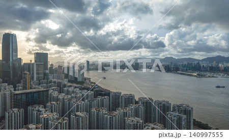 July 1 2026. Hong Kong Victoria Harbour Skyline Beneath July 1 2026. Hong Kong Victoria Harbour Skyline Beneath 140997555