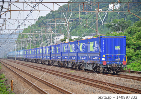 東海道本線 二宮-大磯 JR貨物 コキ105 東海道本線 二宮-大磯 JR貨物 コキ105 140997832