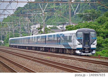 東海道本線 二宮-大磯 JR東日本 E257系2000番台 NA-10編成(大宮) 回送 東海道本線 二宮-大磯 JR東日本 E257系2000番台 NA-10編成(大宮) 回送 140997835