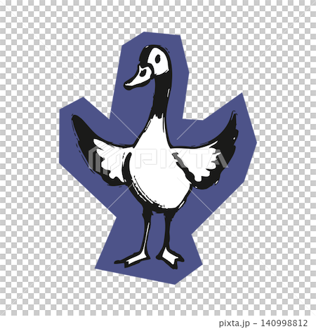 Duck mascot in bold flat vector style for branding and packaging Duck mascot in bold flat vector style for branding and packaging 140998812