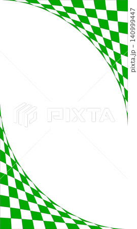 Vector green and white checkered wavy border abstract background banner poster template Vector green and white checkered wavy border abstract background banner poster template 140999447