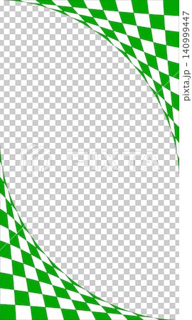 Vector green and white checkered wavy border abstract background banner poster template Vector green and white checkered wavy border abstract background banner poster template 140999447