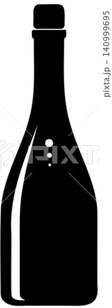 champagne bottle silhouette champagne bottle silhouette 140999695