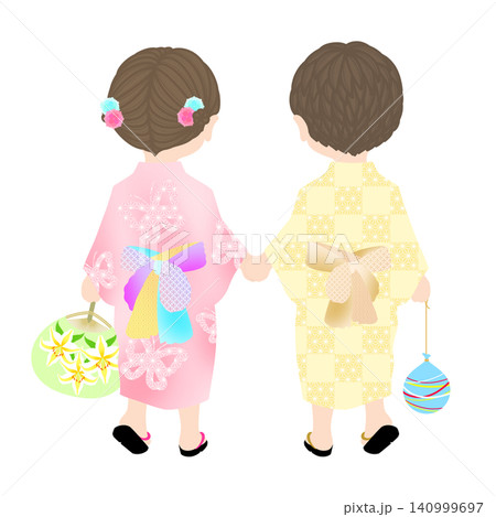 夏祭り_男の子と女の子 140999697