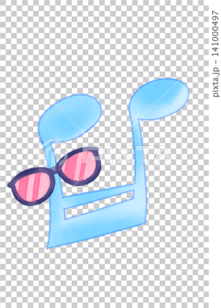 Musical note with sunglasses Musical note with sunglasses 141000497