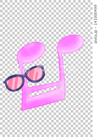 Musical note with sunglasses Musical note with sunglasses 141000499