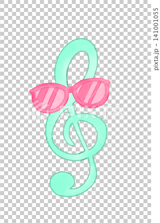 Musical note with sunglasses Musical note with sunglasses 141001055
