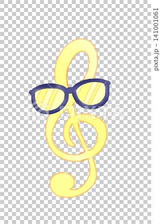 Musical note with sunglasses Musical note with sunglasses 141001061