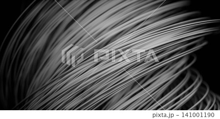 Abstract close-up of coiled metal wire Abstract close-up of coiled metal wire 141001190