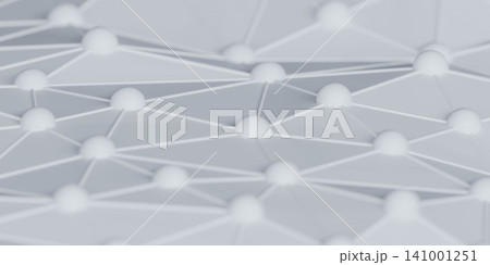 Abstract connected nodes pattern on light gray 141001251