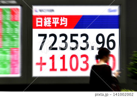 日本の東京都市景観初7万2000円台・株価/終値7万2353円96銭。TOPIX終値も最高値を更新 日本の東京都市景観初7万2000円台・株価/終値7万2353円96銭。TOPIX終値も最高値を更新 141002002