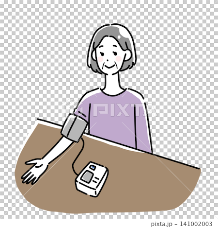 Senior women measuring blood pressure Senior women measuring blood pressure 141002003