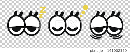 眠い目 アイコンセット 眠たい表情 目を閉じる うとうと 睡眠 絵文字 イエロー ベクター素材 眠い目 アイコンセット 眠たい表情 目を閉じる うとうと 睡眠 絵文字 イエロー ベクター素材 141002550