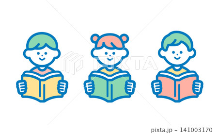 読書する子供 141003170